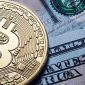 Gold-Bitcoin auf Hundert-Dollar-Scheine